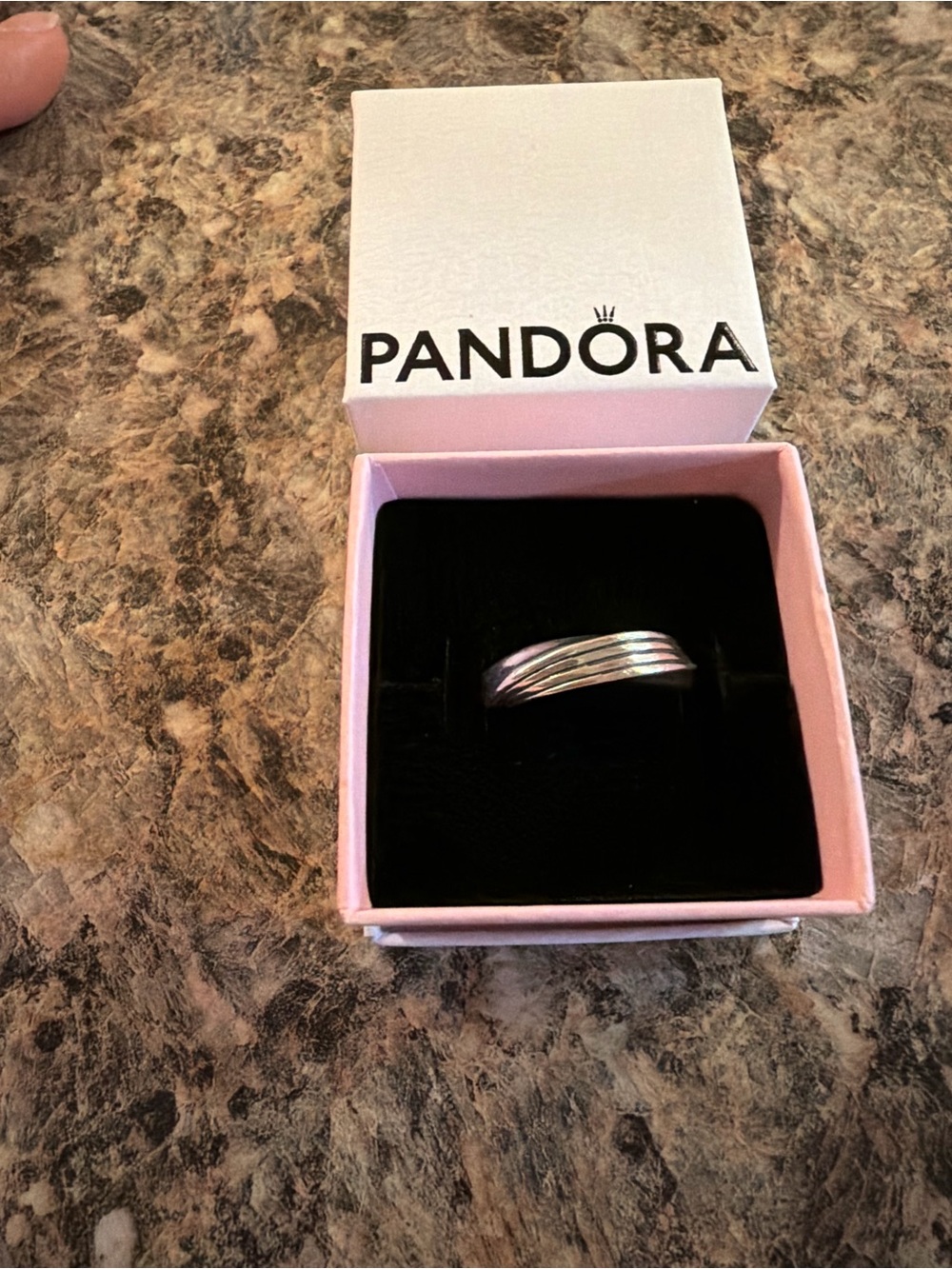 Pandora Twisted Single Stackable Ring - Picture 15 of 15